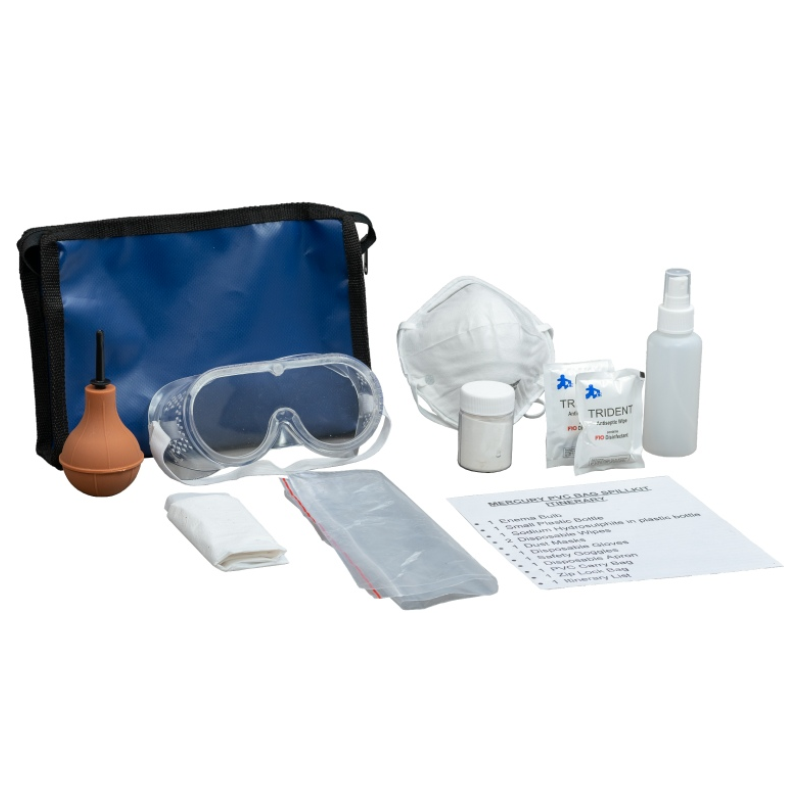 Mercury Spill Kit Safety Signs & Equipment